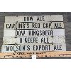 Image 1 : LOT OF 5 - HANGING METAL BAR SIGNS - INCL DOW ALE & MOLSON'S EXPORT 