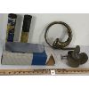 LOT OF 5 - FORD MIRROR, DASH FAN, GREASE TUBES AND BRASS HORN