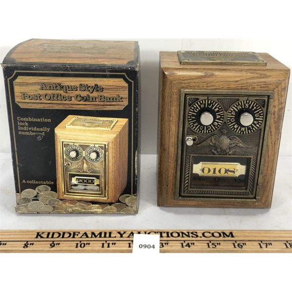 ANTIQUE STYLE POST OFFICE COIN BANK