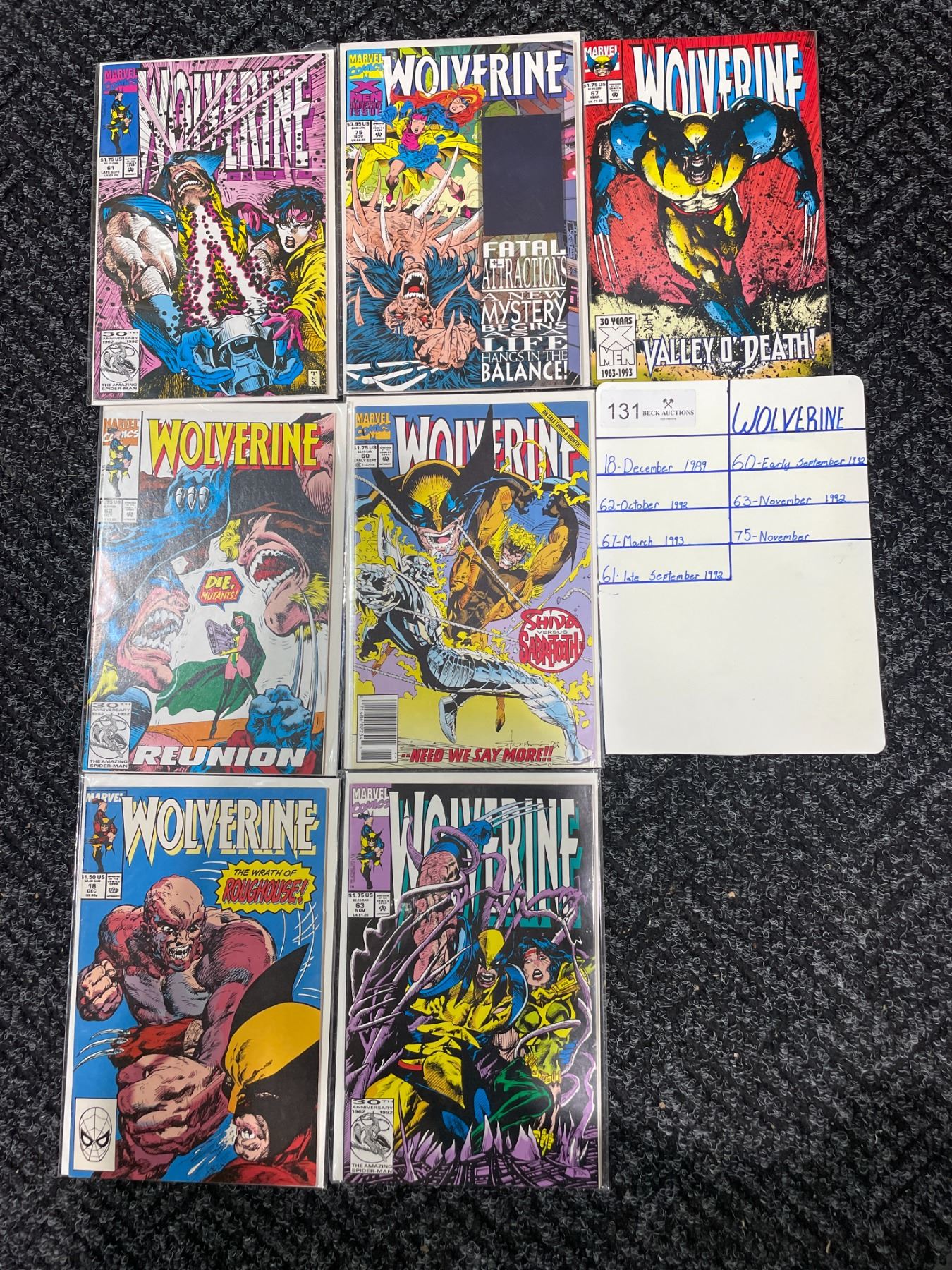 WOLVERINE Comic Collection - Beck Auctions Inc.
