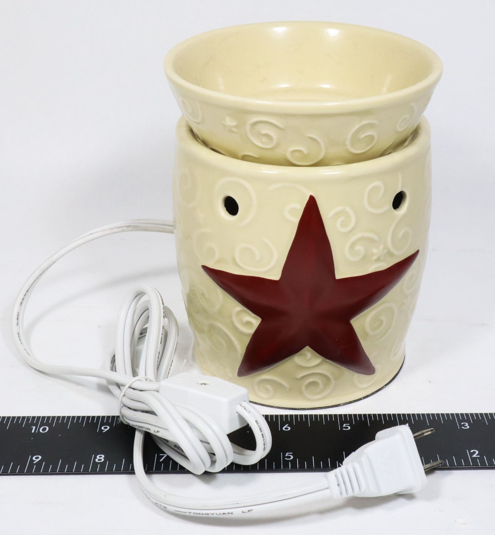 Scentsy Football Game Day Warmer Brown Black Retired HTF Full Scentsy Football Game Day Warmer Brown Black Retired HTF Full