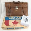 Image 1 : Vintage Leather Briefcase, Apollo Exerciser & Box of 5 Allway Safety Knives