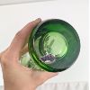 Image 2 : Vintage USSR Handblown Glass Green Vase 11.5"