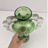 Image 3 : Vintage USSR Handblown Glass Green Vase 11.5"