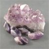 Image 3 : Lot of Amethyst Crystals - 1 Raw Cluster & 5 Polished Stones