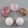 Image 1 : Lot of 5 Polished Stones - Rose Quartz, Amethyst, White Quartz & Agate