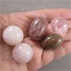 Image 2 : Lot of 5 Polished Stones - Rose Quartz, Amethyst, White Quartz & Agate