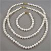 Image 1 : Set of 3 Cultured Pearl Jewelry with 22K Gold Clasps