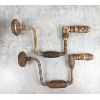 Image 3 : Set of 6 Vintage Tools - Stanley Level, Hand Drills & Sledge Hammer Head