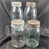 Image 4 : Lot of 4 Vintage Glass Jars