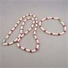 Image 2 : Authentic Ruby & Freshwater Pearl Necklace and Bracelet Set