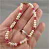 Image 5 : Authentic Ruby & Freshwater Pearl Necklace and Bracelet Set
