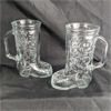 Image 3 : Set of 4 Vintage Cowboy Boot Glass Beer Steins