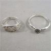 Image 3 : Lot of 4 Sterling Silver Jewelry - Size 5 & 10 Rings, Earrings and 20" Curb Chain