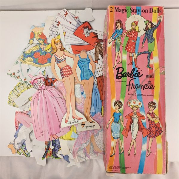 Barbie & Francie Magic Stay on Dolls with Original Box 1966