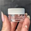 Image 5 : Lot of 19 Small Acrylic Jars With Screw On Lids