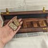 Image 6 : Lot of Wooden & Brass Dominoes With Storage Box