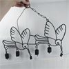 Image 2 : Set of 2 Vintage Hanging Hummingbird Metal Wind Chimes 