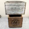 Image 1 : Set of 2 Wood Shipping Boxes 