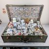 Image 1 : Antique suitcase with mystery glass selection