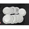 Image 5 : Set of 11 Corelle ELEGANCE Enhancements White Swirl Dessert Plates & 6 Coffee Mugs