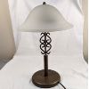Image 1 : Table Lamp with Glass Shade 20" Tall