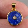 Image 3 : Lapis Lazuli Pendant 24K Gold Plated