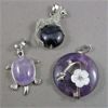 Image 1 : Set of 3 Amethyst Pendants 