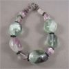 Image 3 : Rainbow Fluorite Crystal Necklace & Bracelet Set