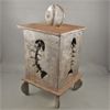 Image 1 : Rustic Steel Hand Fabricated Candle / Incense Holder with Fish Skeleton 