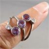 Image 3 : Sterling 925 Ring with "Amethyst" CZ Crystals Size 7