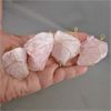 Image 1 : Set of 4 NEW Rose Quartz Crystal Wire Wrapped Pendants