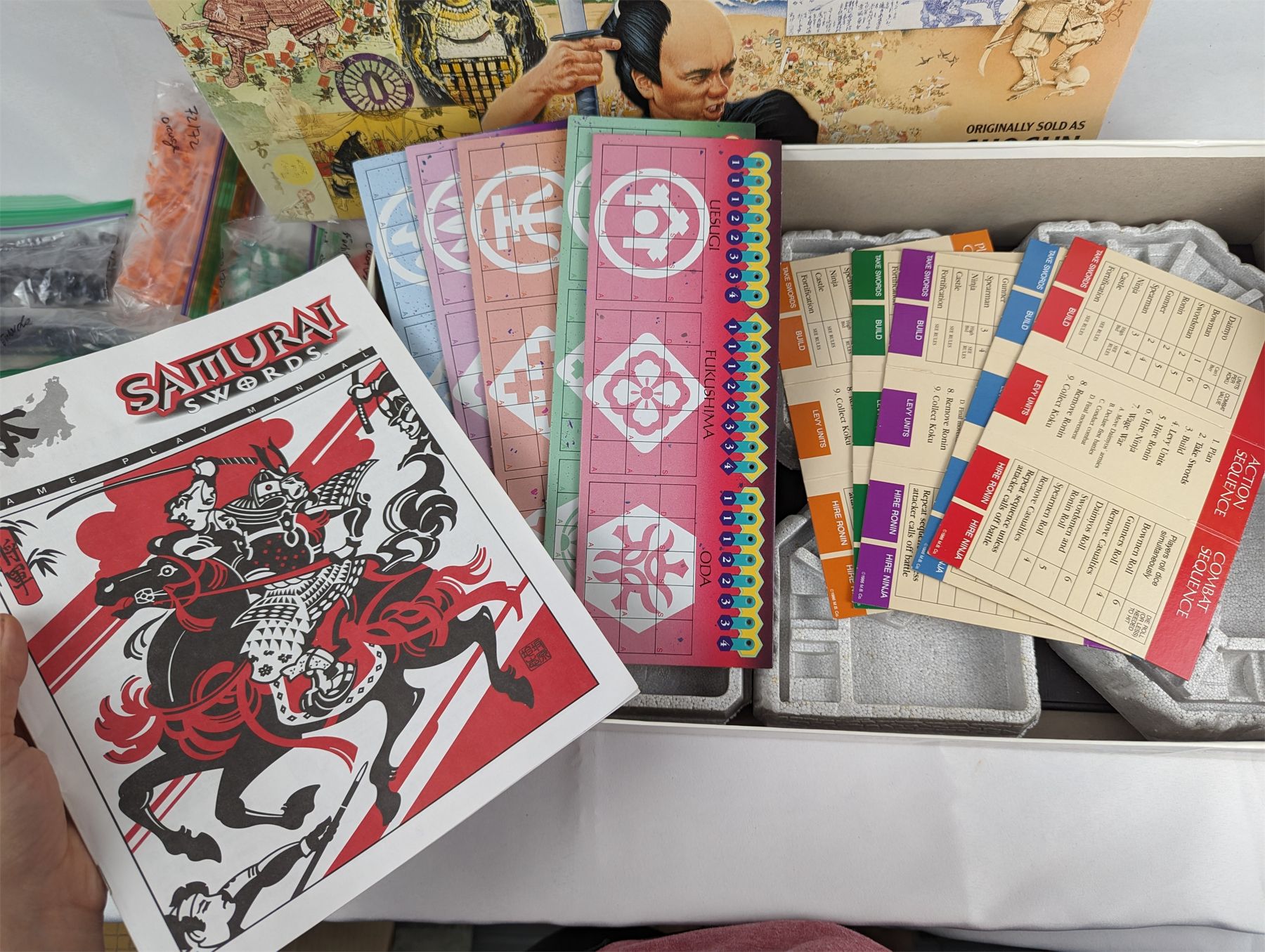 Kards Card Sameri Sword Samurai Swords Board Game by Milton Bradley