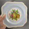 Image 3 : Vintage Old English Johnson Brothers Plate Pastel Blue with Pears 7.5"