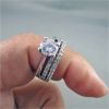 Image 3 : 925 Sterling Silver CZ "Diamond" Ring size 7.5