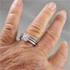 Image 4 : 925 Sterling Silver CZ "Diamond" Ring size 7.5