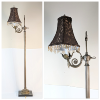 Image 1 : Vintage Stand up Lamp with Shade 57" tall - Working condition