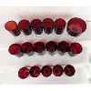 Image 2 : Set of 17 Vintage Ruby Red Glasses 