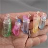Image 2 : Set of 5 Rainbow Aura Quartz Crystal Point Pendants