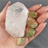 Image 4 : Raw Clear Quartz Point & Polished Unakite Specimens 