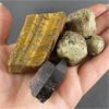 Image 1 : Lot of Raw Tiger Eye, Smoky Quartz & Garnet Specimens 