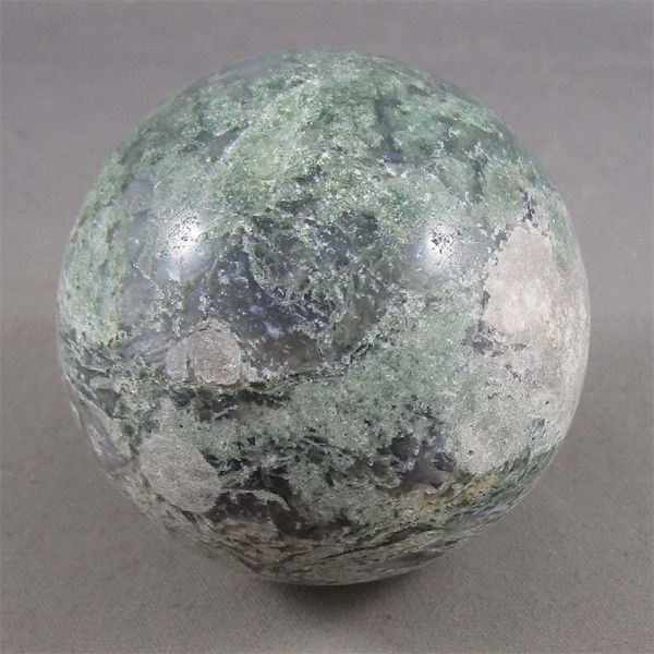 Moss Agate Stone Sphere 1.75" with stand
