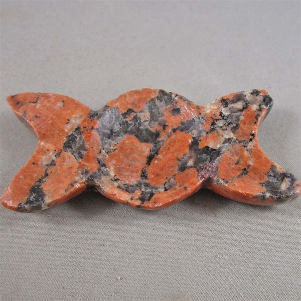 Triple Moon Sunstone & Smoky Quartz Crystal Shape