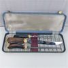 Image 1 : Set of Antler & Stainless Steel Carving Set 