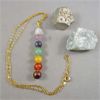 Image 1 : Chakra Gemstone Necklace with Aventurine & Pyrite Stone