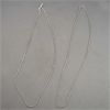 Image 2 : Set of 2 Sterling 925 Silver Chains - Long Curb 18" and Bead 18"