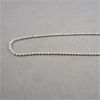Image 4 : Set of 2 Sterling 925 Silver Chains - Long Curb 18" and Bead 18"