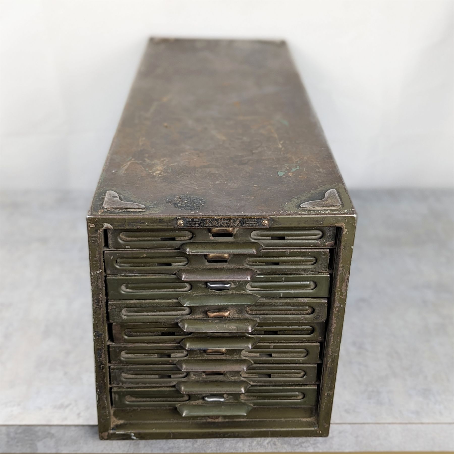 Vintage Kardex Filing Card Cabinet 24
