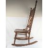 Image 2 : Wood Pressed Back Rocking Chair 43"