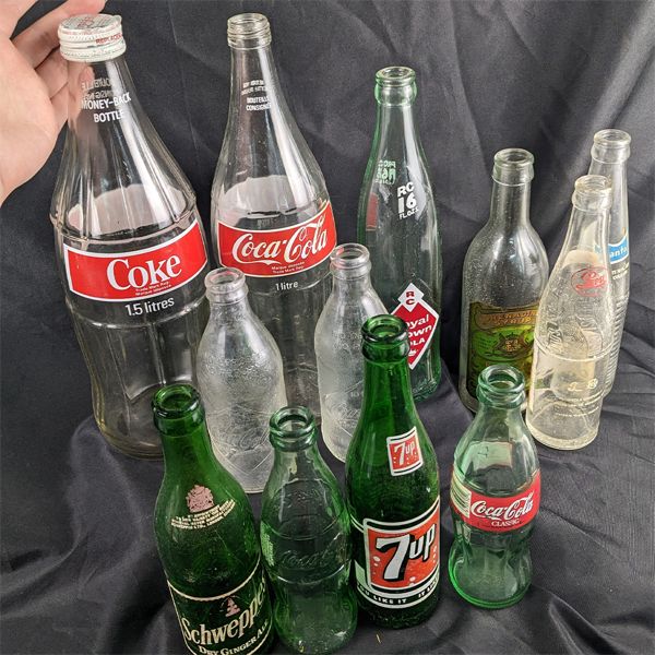 Set of Vintage Pop Bottles 
